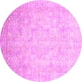 thumbnail image 1 of Ahgly Company Indoor Round Abstract Pink Modern Area Rugs, 7' Round, 1 of 4