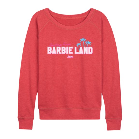 Barbie the Movie - Greetings from Barbie Land - Women's Lightweight French Terry Pullover