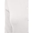 thumbnail image 4 of Women Crew Neck Button Down Long Sleeve Soft Knit Cardigan Sweater (S-3X), 4 of 4