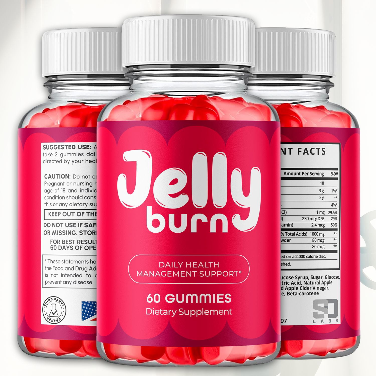 Jelly Burn Keto ACV Gummies 1000MG Advanced Formula Vitamin JellyBurn 180 Gummies