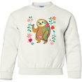 thumbnail image 2 of Inktastic Sloth Cute for Girls Youth Sweatshirt, 2 of 4