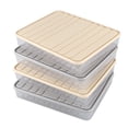 thumbnail image 2 of 8 Pcs Set Refrigerator Food Preservation Storage Box Plastic Freezer Space Saver Food Container Organization Rack, 2 of 8