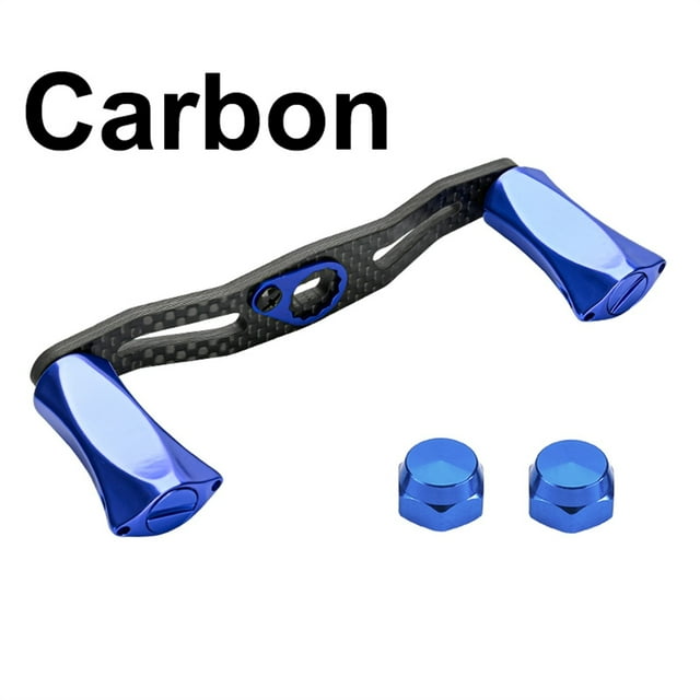 Poignée de Moulinet de Pêche en Fibre de Carbone Alliage d'Aluminium Bouton pour Moulinet Baitcasting Accessoire de Moulinet de Pêche, Cadre Squelet en Aluminium Rigide