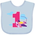 thumbnail image 3 of Inktastic 1st Birthday Pilot Airplane Girls Baby Bib, 3 of 4