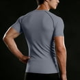thumbnail image 4 of yillto Men Big and Tall Top Mock Neck Short Sleeve Shirts 3 Pack Undershirt Pullover Solid Color Tshirts, 4 of 5