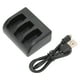 thumbnail image 2 of Cargador de Batería de Cámara ANGGREK Triple USB 4,4 V Multifunción para AHDBT-501/601/701, 2 of 8