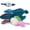 Dinosaur-Blue, variant on MorisMos 5pcs Mosasaurus Stuffed Animals with 4 Dinosaur Plush and 1 Egg