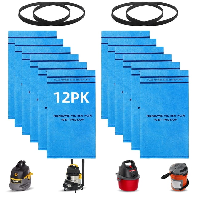 GFHFJH Filtro para aspiradora,Wet/Dry bolsas para aspiradora Aplicable a koblenz,Compatible con WS01025F2,artesano 9-38737,VF2000,Diez paquetes de bolsas filtrantes desechables más cuatro c