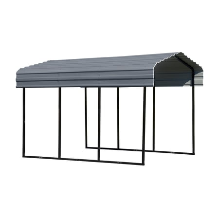 Arrow 10 x 15 x 9 ft Charcoal Carport