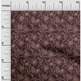 thumbnail image 2 of oneOone Georgette Viscose Dark Brown Fabric Floral Craft Projects Decor Fabric Printed By The Yard 42 Inch Wide, 2 of 4