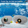 thumbnail image 2 of ZHAOCHENG Decoraciones para acuarios, decoraciones para acuarios Betta Hideout Cave Camarones Cíclidos Accesorios naturales Cría Hide Cave Stone Small Fish Tank Hideout Betta Hide Toy Fish Rock House, 2 of 5