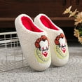 thumbnail image 3 of ZELAND Funny Clown Horror Movie Cotton Slippers for Men & Women - Warm, Anti-Slip, Cartoon Plush House Shoes for Halloween/Christmas, 3 of 5