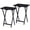 Black, variant on PJ Foldable TV Tray Table (Set of 2, Espresso) – Foldable, Portable Snack and Dining Table; Home Furniture for Living Room, Bedroom, and Kitchen