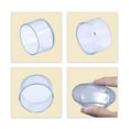 thumbnail image 5 of Flyshop 2-Inches, 50mm Round Chair Leg Caps Soft PVC Patio Floor Protectors Furniture Table Feet Covers, Transaprent, 4pcs, 5 of 7