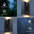thumbnail image 4 of Lámpara de pared exterior SHIMR Dusk to Dawn, color negro mate, 30 cm, 4 of 8