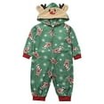 thumbnail image 5 of Viworld Matching Family Christmas Onesies Pajamas Sets Elk Antler Hooded Romper PJ's Zipper Jumpsuit Loungewear, 5 of 6