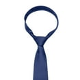 thumbnail image 5 of Xfvqtps Tie for Men Pre-Tied Classic Neckties Soild Color 3.15" for Formal Dress Business Dark Blue, 5 of 7