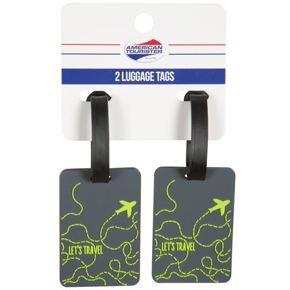 American Tourister Luggage Tag - Mini Grey & Green