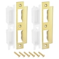 thumbnail image 1 of Uxcell 2 Sets 35mm x 155mm Stainless Steel Deadbolt Strike Plate, Gold, 1 of 7