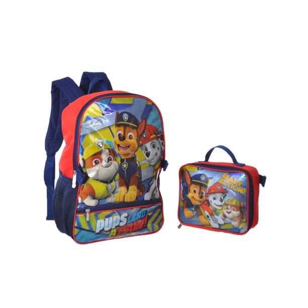 paw patrol backpack and lunchbox set