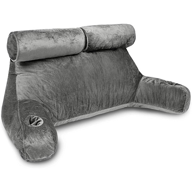 Milliard Reading Pillow, Velour Removable Cover with Memory Foam, Two