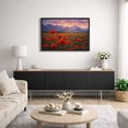 thumbnail image 5 of Framed Canvas Wall Art Red Poppy Field Landscape Print for Living Room Decoration - 24"x36" BLACK, 5 of 8