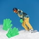 thumbnail image 1 of Guantes de Punto para Niños, Manoplas Calientes con Dedos Divididos, Prendas de Mano Invernales de Color Sólido con Fibra Acrílica, Ajuste Cómodo para Jugar, Escribir y Actividades al Aire Libre, 1 of 9