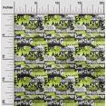 thumbnail image 2 of oneOone Polyester Spandex Green Fabric Writing Font Craft Projects Decor Fabric Printed By The Yard 56 Inch Wide, 2 of 4