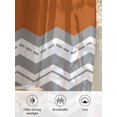 thumbnail image 6 of Sheer Curtains 54 Inch Length 2 Panels Set for Kitchen, Grey Chevron Semi Sheer Curtains for Windows, Geometric Orange Print Wavy Striped White Voile Window Treatments Rod Pocket Curtain, 6 of 7
