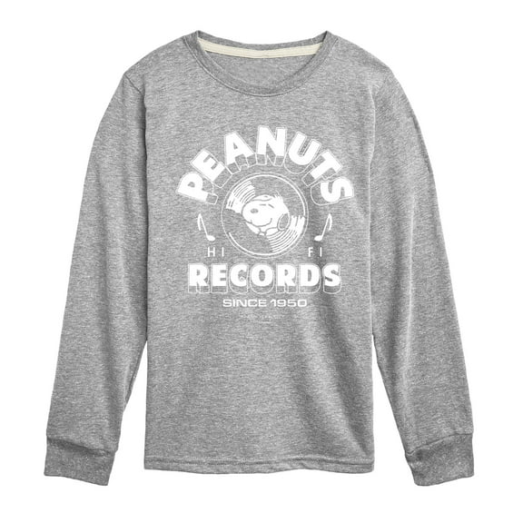 Peanuts - Records Snoopy Vinyl - Toddler & Youth Long Sleeve Graphic T-Shirt