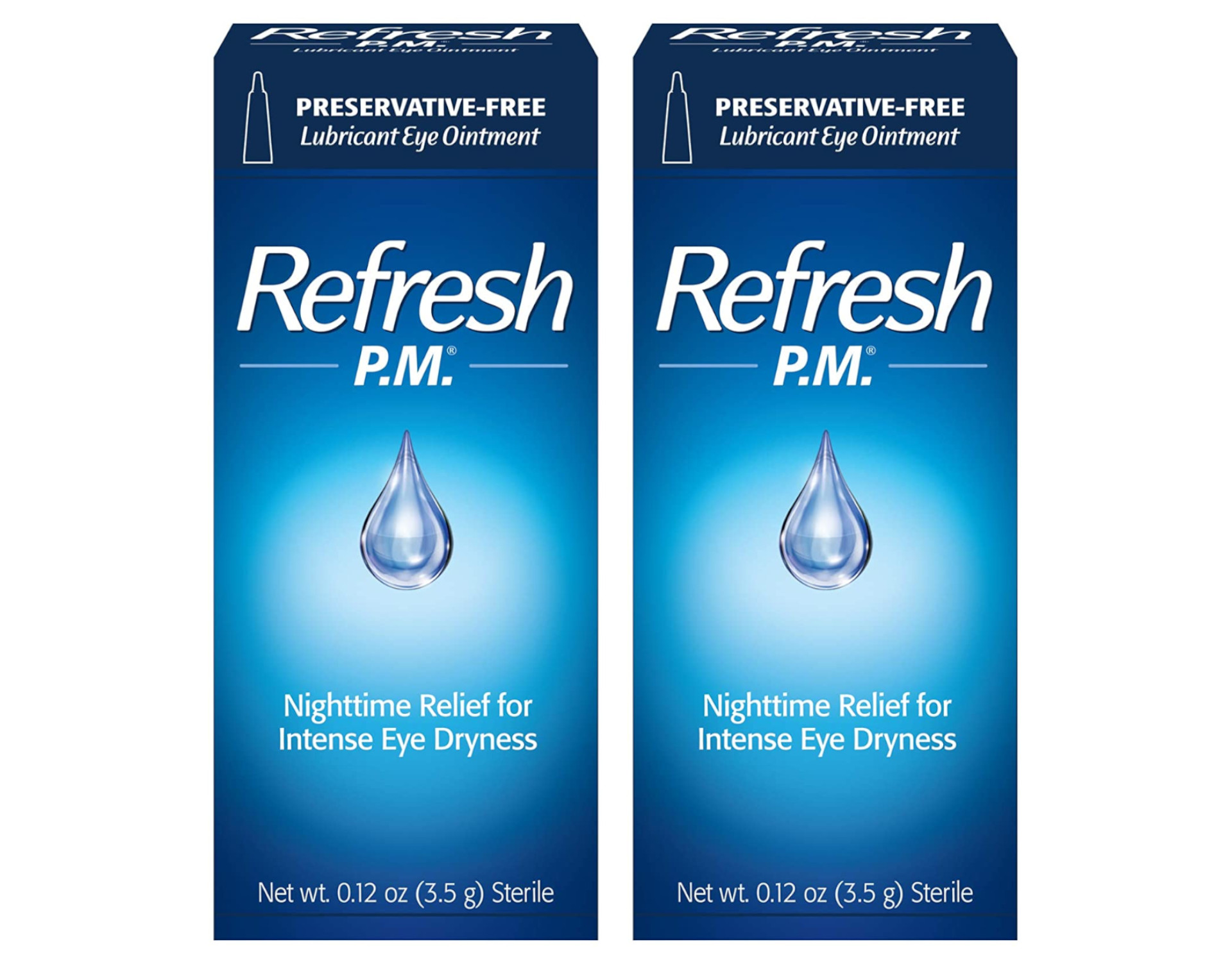 2 Pack Refresh P M Lubricant Eye Ointment 0 12 Oz 3 5 G Each 