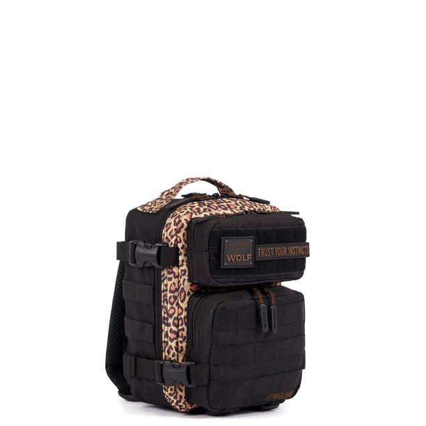 WOLF Mini Leopard Print Backpack *Limited Edition 9L Backpack Mini Alpha Black Leopard Limited Edition  main image 3