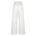 thumbnail image 5 of Womens Palazzo Pants Casual Linen Cotton Drawstring Flowy Pants Wide Leg Summer 2026 Beach Trousers with Pockets, 5 of 6