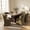 Espresso + Olive Green, variant on Christopher Knight Home 7-Piece Modern Dining Set, Table with 6 Upholstered Chairs, Espresso+Beige