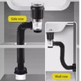 thumbnail image 4 of Bathroom Sink Drain Kit with Flexible Expandable P-Trap Leak-Proof Odor Prevention Easy Installation Flexible Sink Drain Pipe Set, 4 of 8