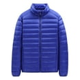 thumbnail image 1 of MAWCLOS Mens Windproof Solid Color Coat Winter Packable Puffer Jacket Blue 5XL, 1 of 2