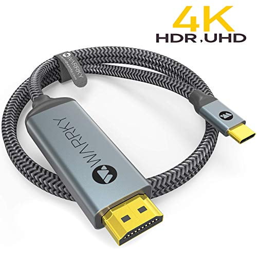 Perth Blackborough Barber melodi USB C to HDMI Cable 6FT 4K Home Office WARRKY[Gold-Plated, Braided, No Lag]  USB Type C to HDMI, Thunderbolt 3 Compatible MacBook Pro/Air, iMac,  Surface, XPS 15/13, Samsung Galaxy S20/S10/S9/S8 More -