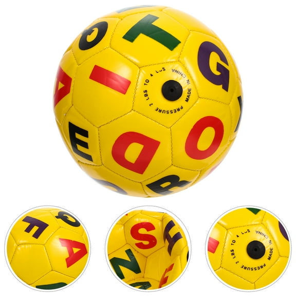 Milisten Toddlers Inflatable PVC Soccer Ball with English Letters Assorted Colors