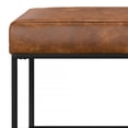 thumbnail image 6 of Simpli Home Candice 56 inch Wide Contemporary Modern Rectangle Ottoman Bench in Tan Genuine Leather, 6 of 7