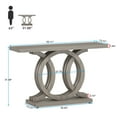 thumbnail image 5 of Tribesigns 55 inches Console Table, Wooden Entryway Table, Vintage Sofa Table for Decoration and Organization, Gray, 5 of 5