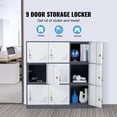 thumbnail image 4 of VEVOR 9 Doors Metal Locker Metal Storage Cabinet Locker Employees Steel Storage Cabinet Locker Office Gray, 4 of 7