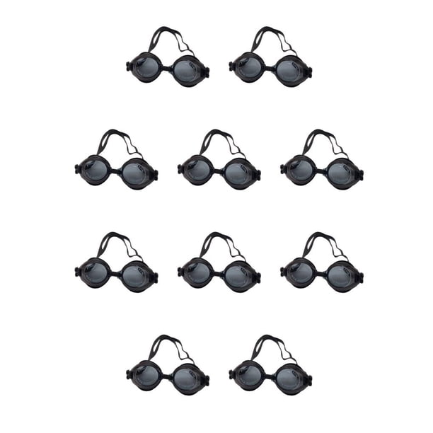 Jumpingount Gafas Unisex a prueba de niebla, suministros deportivos, gafas protectoras, protección completa, Protector de ojos a prueba de fugas, Negro 10Conjunto