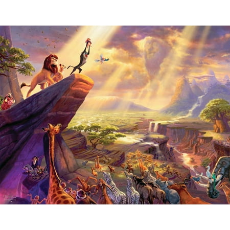 Photo 1 of ***FACTORY SEALED***Ceaco - Thomas Kinkade - The Disney Collection - Four 500 Piece Jigsaw Puzzles including Lion King, Peter Pan, Princess and the Frog & Jungle Book