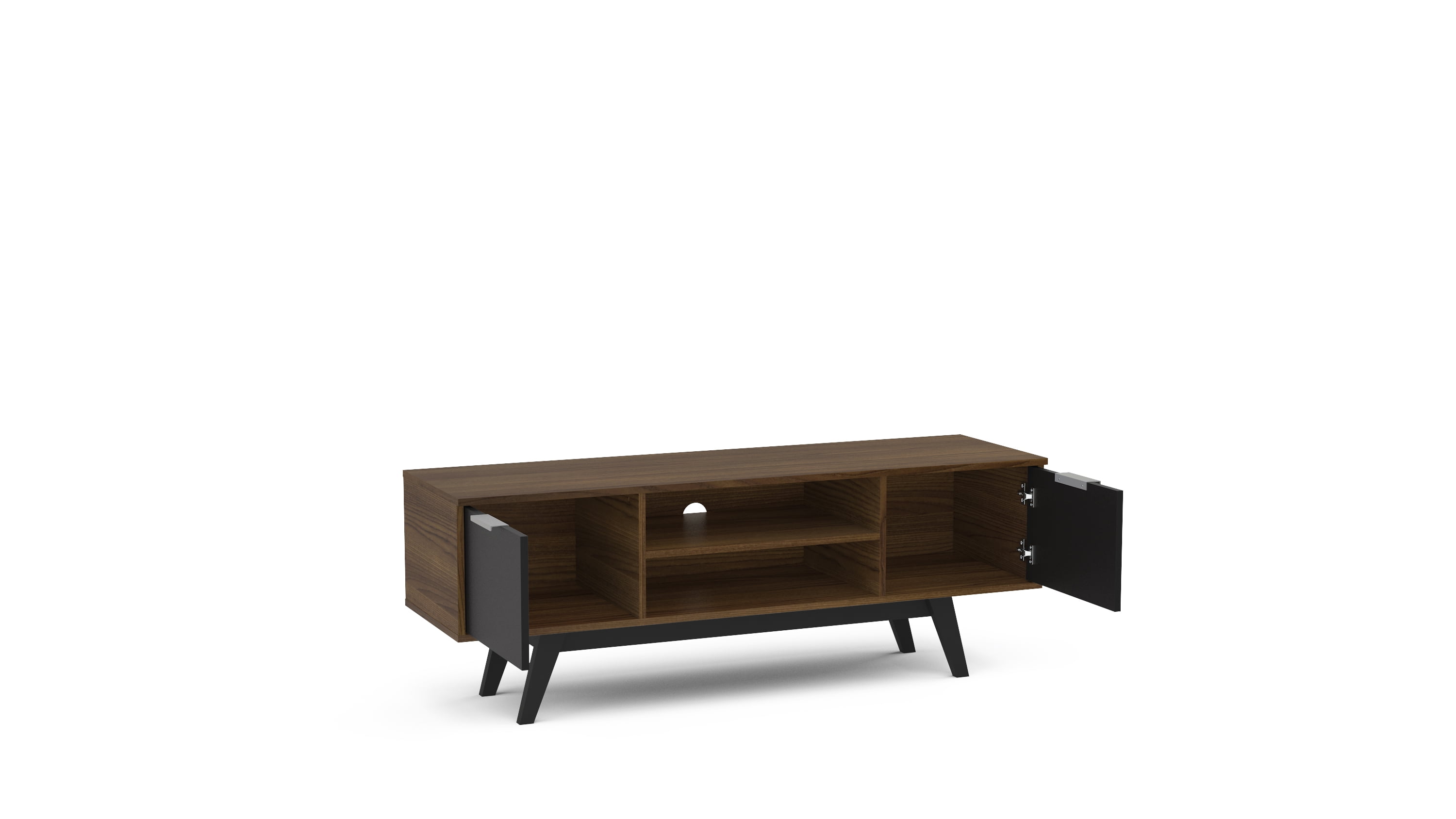 Polifurniture Shard 53 Inch Tv Stand Franssino Whiskey And Black