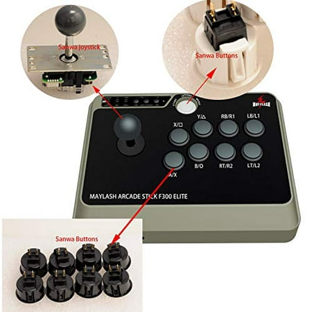 Mayflash Mod-Capable Arcade Fight Stick Joystick F300 Elite for PS4 PS3 Xbox One Xbox 360 PC Android Switch NEOGEO
