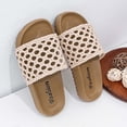 thumbnail image 6 of Kids Summer Breathable Mesh Woven Hollow Out Soft Sole Non-Slip Casual Beach Slippers Sandals for Boys Girls Indoor Outdoor Pool Shower Slides Beige 10(4 Years), 6 of 9