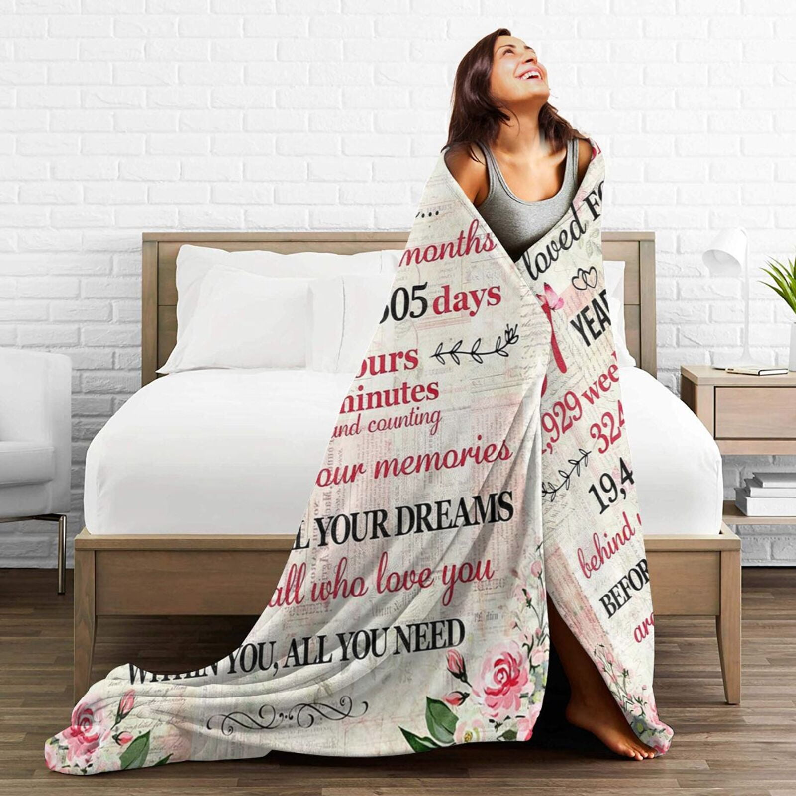 Wijzvio Gifts For 37th Birthday Throw Blanket Soft Fuzzy Fleece Blanket For Couch Bed Living Room Decoration 80"X60"