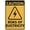 Warning Sign 1, variant on Caution Risk of Electricity Sign 12 x 8 Inches - Rust-Free Aluminum, Outdoor Metal Tin Sign, Practical for Home, Business, Yard, Electrical Room