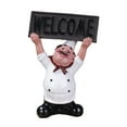 thumbnail image 1 of BKER Chef Statue Resin Italian Chef Kitchen Decoration With Welcome Board Decoration Chef Welcome Sign Suitable For Home Bars Restaurants Coffee Shops, 1 of 4