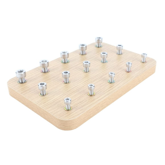 Stroke Patients Finger Exerciser Board, Flexible Fine Wood Insert Board Enhanced Functionality Progressive Training with 21pcs Screws for Elderly